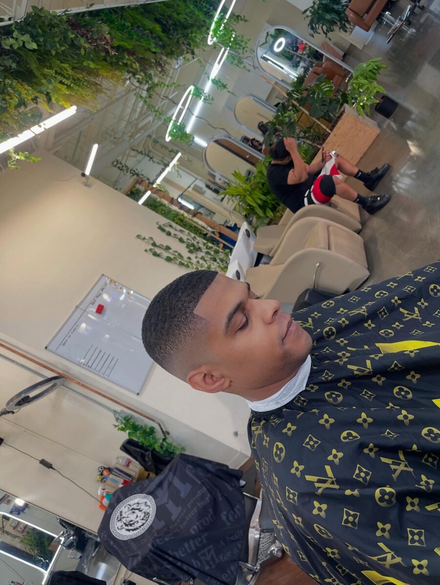 Clean skin fade for wedding party